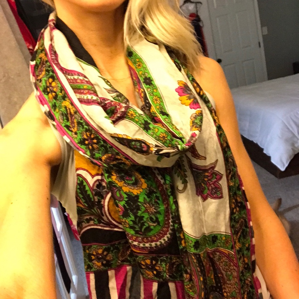 Tolani silk printed scarf